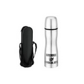 Double Wall Stainless Steel Thermal Bottle w/ Curved Body (15 Oz.)